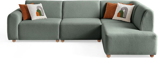S-loft Colțar Canapea Cu Colțul Din Dreapta Verde Marin 206x290x85cm