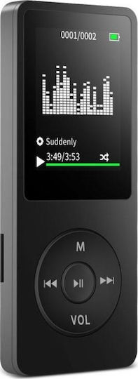 Naxius MP-10 MP4 Player (64GB) with TFT Screen 1.8" Black
