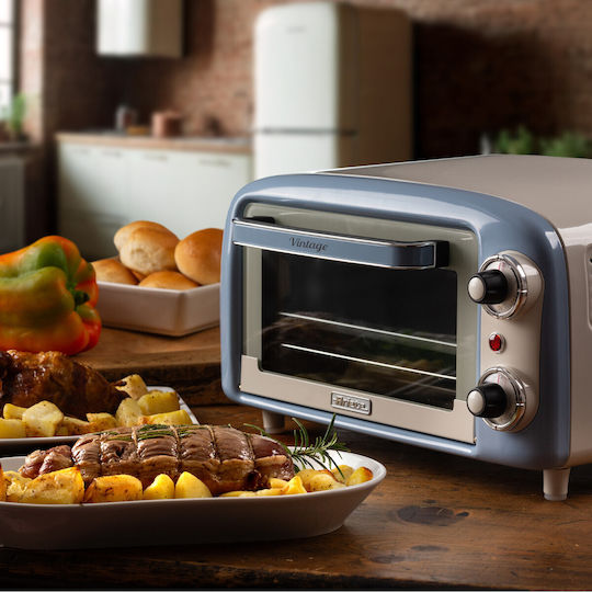 Ariete Vintage Mini Ηλεκτρικό Φουρνάκι 10lt Χωρίς Εστίες Μπλε