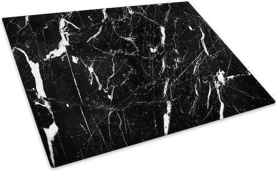 Atmosphera Rectangular Glass Chopping Board Black 30x40cm