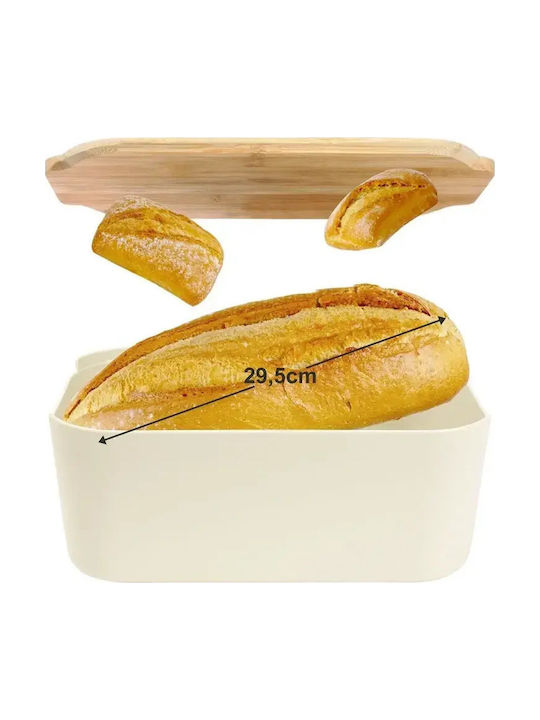 Bread Box Bamboo Board Cream 259303