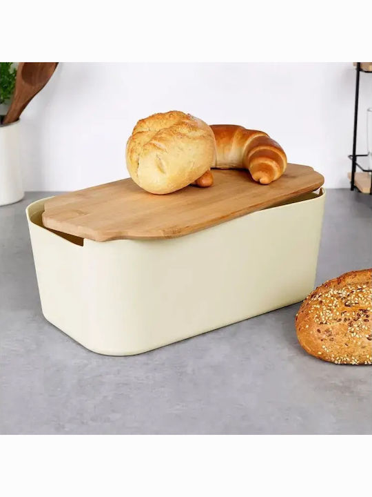Bread Box Bamboo Board Cream 259303