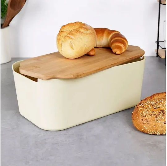 Bread Box Bamboo Board Cream 259303