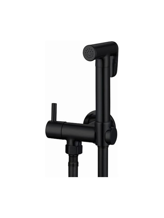 Interflex Round Wall Mounted Bidet Set Black