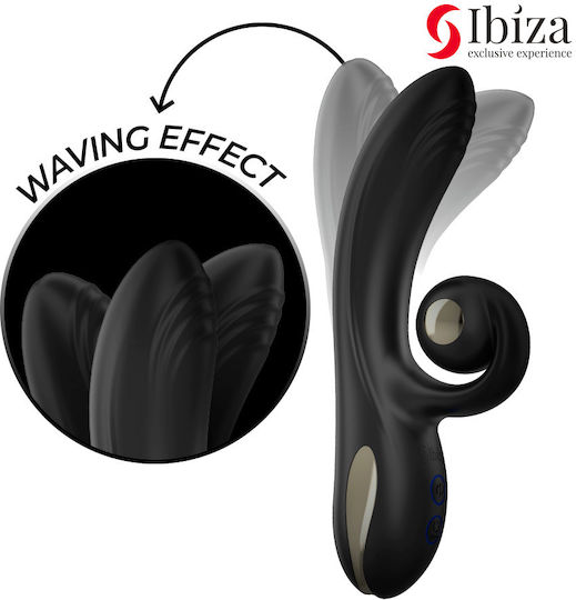 Ibiza Twister Vibrator Kaninchen Schwarz