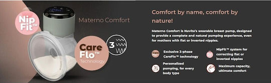Nuvita Materno Comfort Ηλεκτρικό Μονό Θήλαστρο Πράσινο 210ml