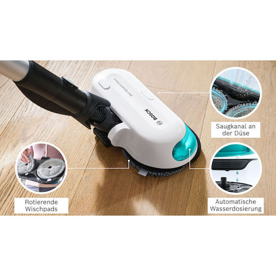 Bosch Unlimited 7 ProHygienic Επαναφορτιζόμενη Σκούπα 2 σε 1 Stick & Χειρός 18V Τιρκουάζ