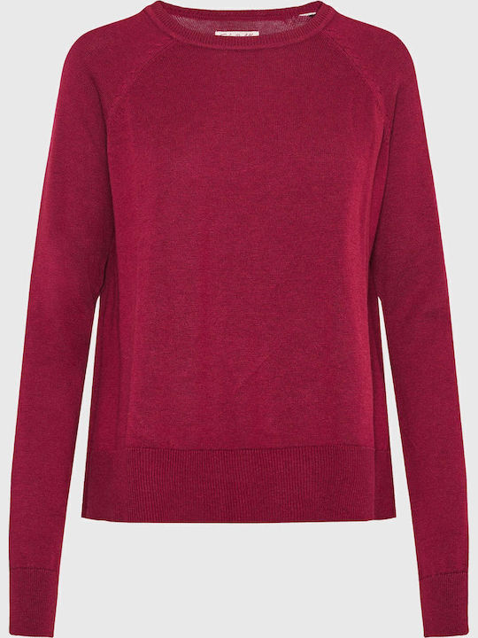 Women's Long Sleeve Sweater Cotton Purple