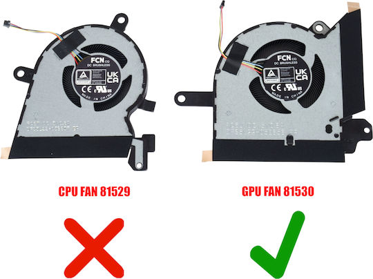 Ανεμιστηράκι Laptop Gpu Cooling Fan Asus Rog Flow X13 2023 Gv302 Gv302xa Gv302xu Gv302xv Gv302xi Gv302vi Gv302nf Gv302xv-mu008w 13nr0en0t05011 6033b0122201 Dfs5l22h05b858 Fq6u 4pin Κωδ.81530