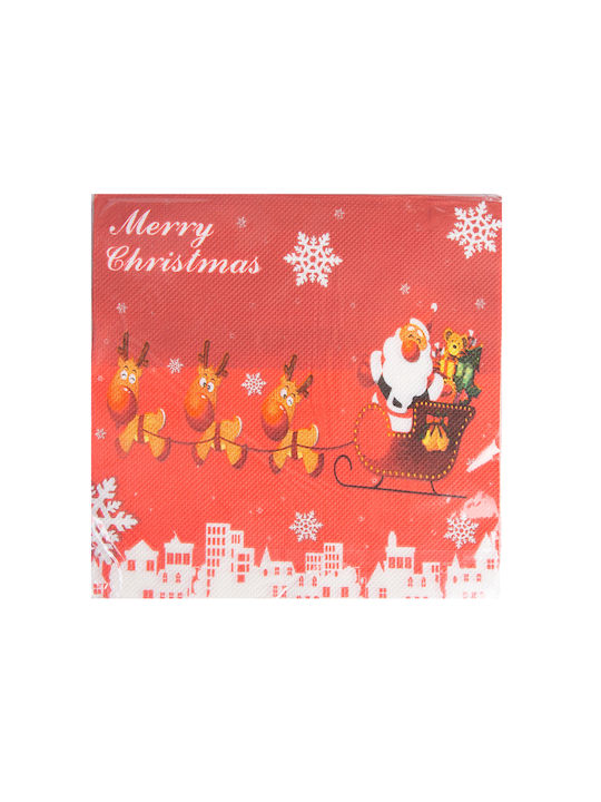 Christmas Luxury Napkins Paloma 20 Pieces Red Reindeer