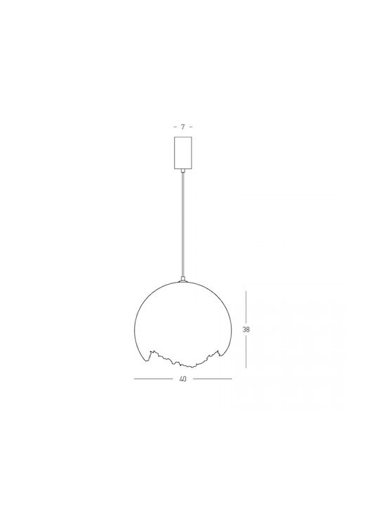 Zambelis Lights Κρεμαστό Φωτιστικό Λευκό με Ντουί E27 40x40x38εκ.