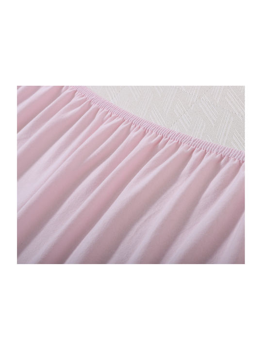 Silk Fashion Sheet Super-Double with Elastic 160x200+35cm. Pink