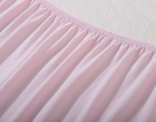 Silk Fashion Sheet King Size with Elastic 180x200+35cm. Pink