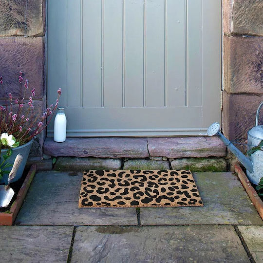 Artsy Mats Covor de Intrare din Cocos cu Suport Antiderapant Leopard 60x40buc