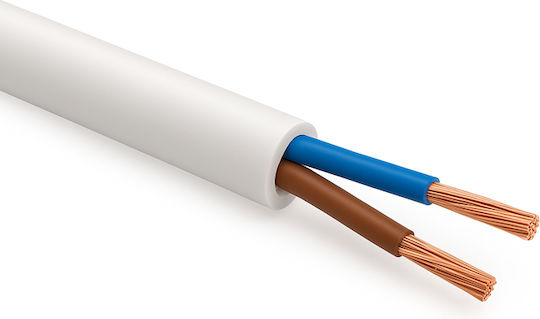 Redled Power Cord with Cable Properties 2x0.5mm² in White Colour 1m Flexible