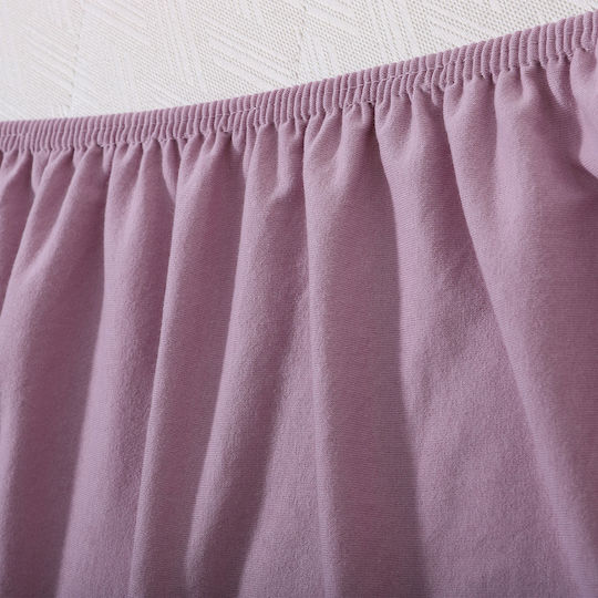 Silk Fashion Sheet King Size with Elastic 180x200+35cm. Cyclamen