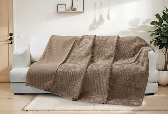 Liolios Home Element Ριχτάρι Διθέσιου Καναπέ 180x250εκ. Light Coffee
