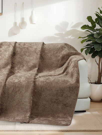 Liolios Home Element Ριχτάρι Διθέσιου Καναπέ 180x250εκ. Light Coffee