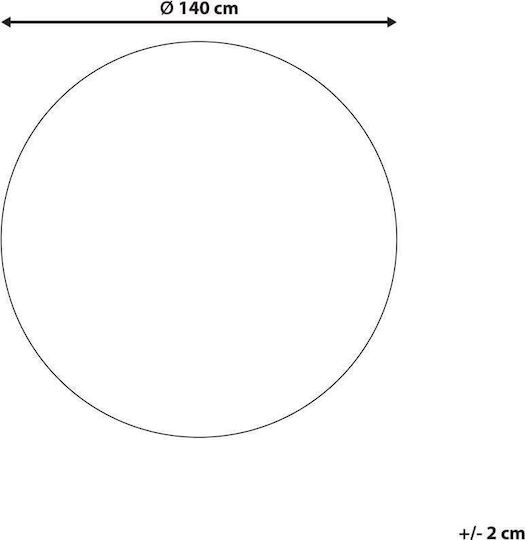 Beliani Χαλί Στρογγυλό Βαμβακερό Ροζ Φ140cm