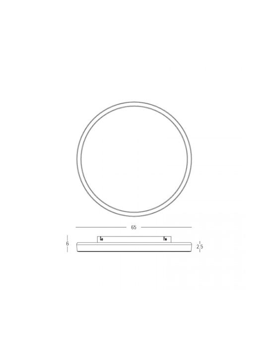 Zambelis Lights Πλαφονιέρα Οροφής Μαύρη με Ενσωματωμένο LED