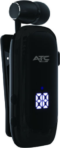ATC BT20 In-ear Bluetooth Handsfree Ακουστικό Πέτου Μαύρο