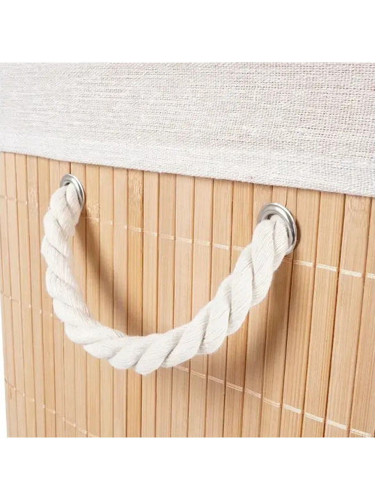 Vilde Καλάθι Απλύτων Bamboo 70lt με Καπάκι 40x30x60cm Μπεζ