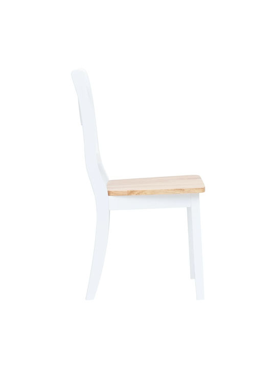Stühle Speisesaal White - Natural 4Stück 45.5x52x90cm