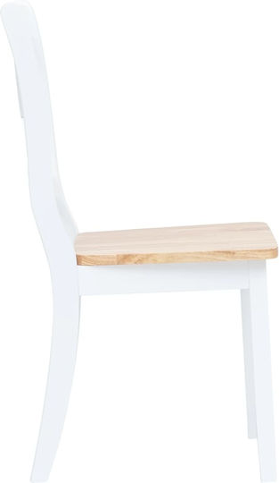 Stühle Speisesaal White - Natural 4Stück 45.5x52x90cm