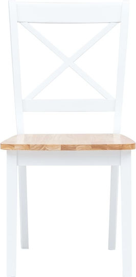 Stühle Speisesaal White - Natural 4Stück 45.5x52x90cm