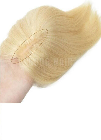Topper Toupe De Păr Uman Full Lace Cusut Transparent Blondă Platină 12 Inch