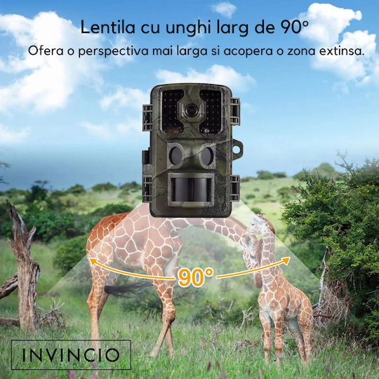 Invincio Camera de vânătoare Cu vedere pe timp de noapte Cu detectare de mișcare