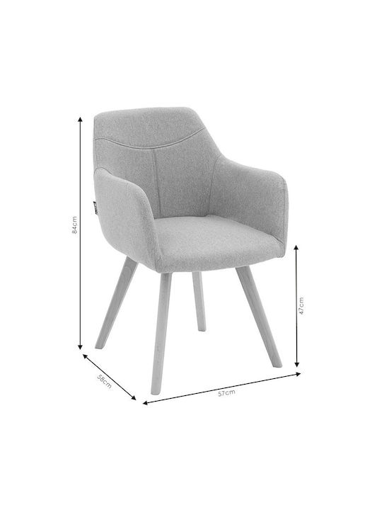 Nasima Stühle Speisesaal Gray 1Stück 57x58x84cm