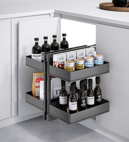 Emuca Wardrobe Expanding Hardware with Brakes Gray 223-8383435HAR