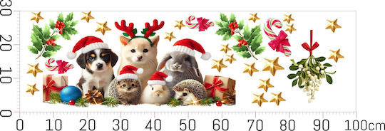 Decowalls Weihnachtsaufkleber Für Fenster Doppelter Blick Fenster Dekoration Kindergarten 30x100