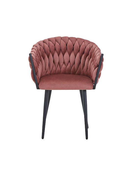 Vivian Dining Room Velvet Armchair Rotten Apple 61x55x80cm