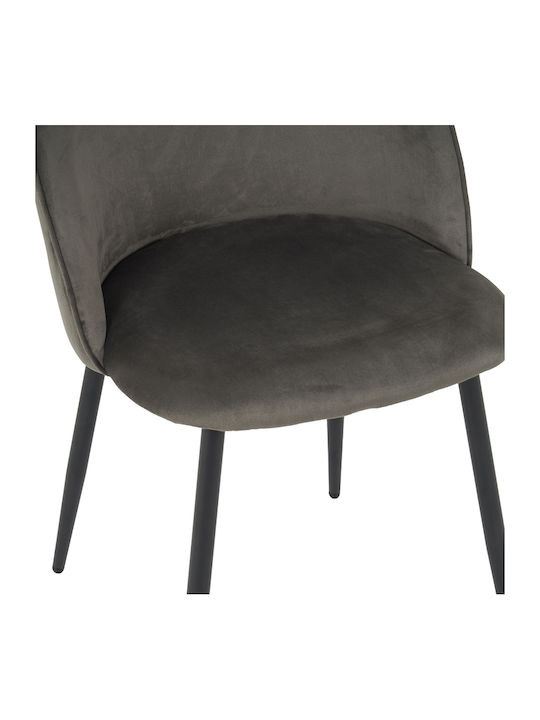 Perch Scaune Sala de mese Catifelate Anthracite 2buc 50x43x82buc
