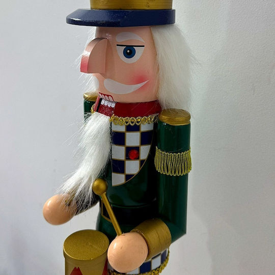 Velve Wooden Christmas Nutcracker Green