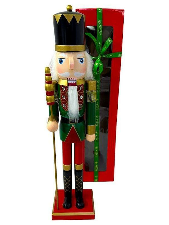 Velve Nutcracker de Crăciun Lemn Verde