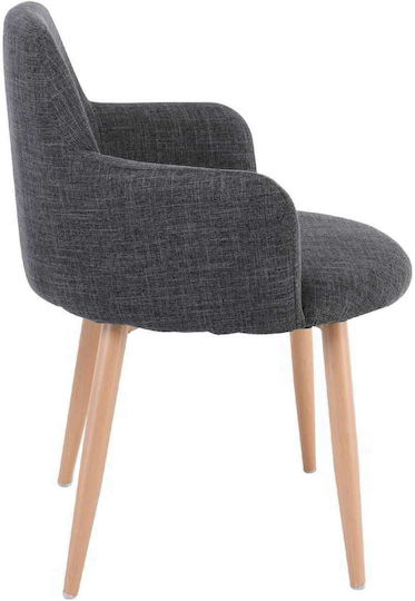 Soul Dining Room Fabric Armchair Grey 57x55x78cm