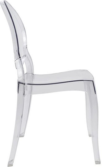 Aramis Scaune Bucătărie din Polipropilenă Transparent 1buc 42.5x52x89.5buc