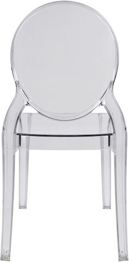 Aramis Scaune Bucătărie din Polipropilenă Transparent 1buc 42.5x52x89.5buc