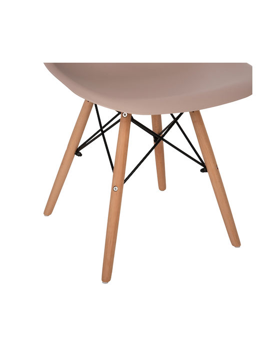 Twist Kitchen Polypropylene Chair Cappuccino 46x50x82cm 4pcs
