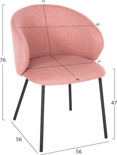Πολυθρόνα Τραπεζαρίας Isiah 56x56x76εκ.