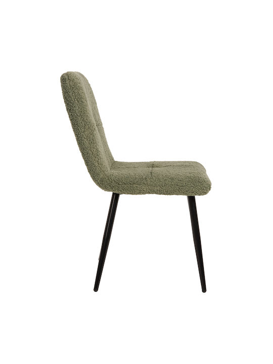 Shelly Dining Room Fabric Chair Green 48x64x87cm
