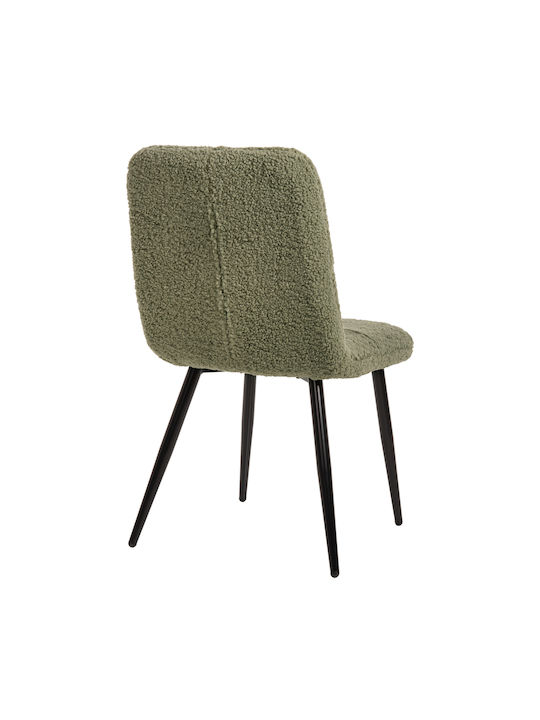 Shelly Dining Room Fabric Chair Green 48x64x87cm