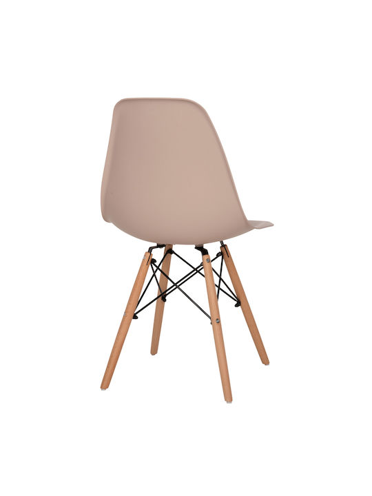 Twist Kitchen Polypropylene Chair Cappuccino 46x50x82cm 4pcs