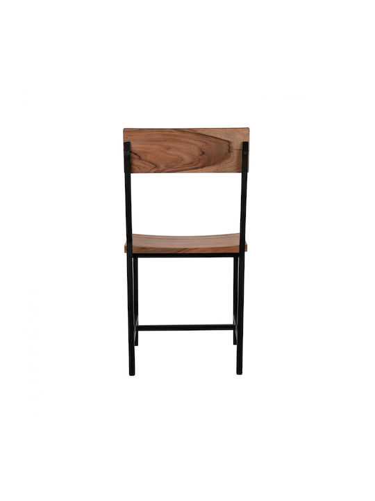 Dining Room Metallic Chair Beige 45.5x43.5x85.5cm