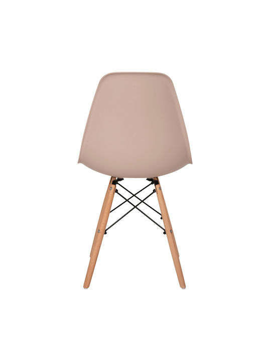 Twist Kitchen Polypropylene Chair Cappuccino 46x50x82cm 4pcs