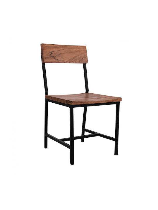 Dining Room Metallic Chair Beige 45.5x43.5x85.5cm