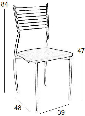 Καρέκλα Κουζίνας Evita 44x43x85εκ. Καρέκλα Κουζίνας Evita 44x43x85εκ.